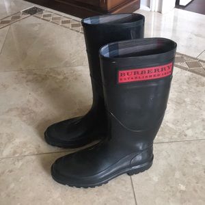Burberry rain boots